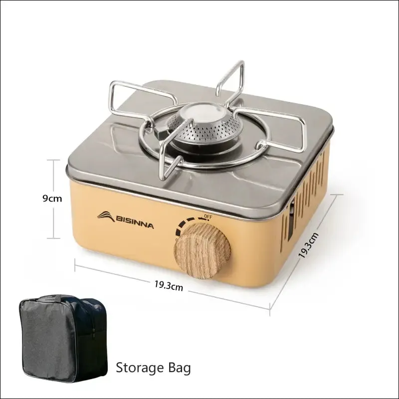 Bisinna camping gas stove 2800w high firepower portable cassette furnace outdoor gas burner picnic