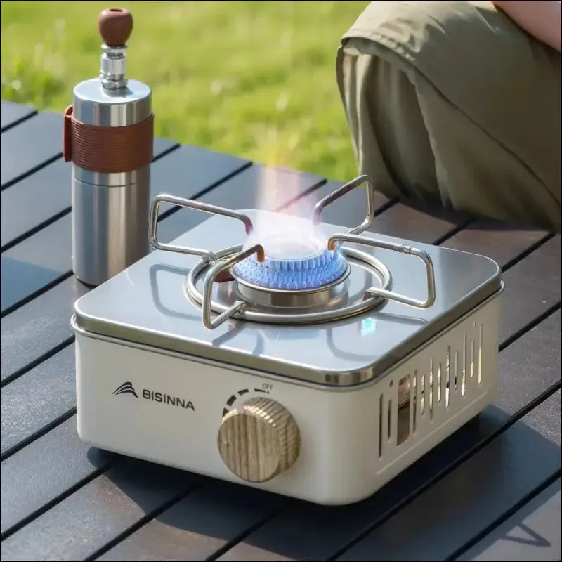 Bisinna camping gas stove 2800w high firepower portable cassette furnace outdoor gas burner picnic