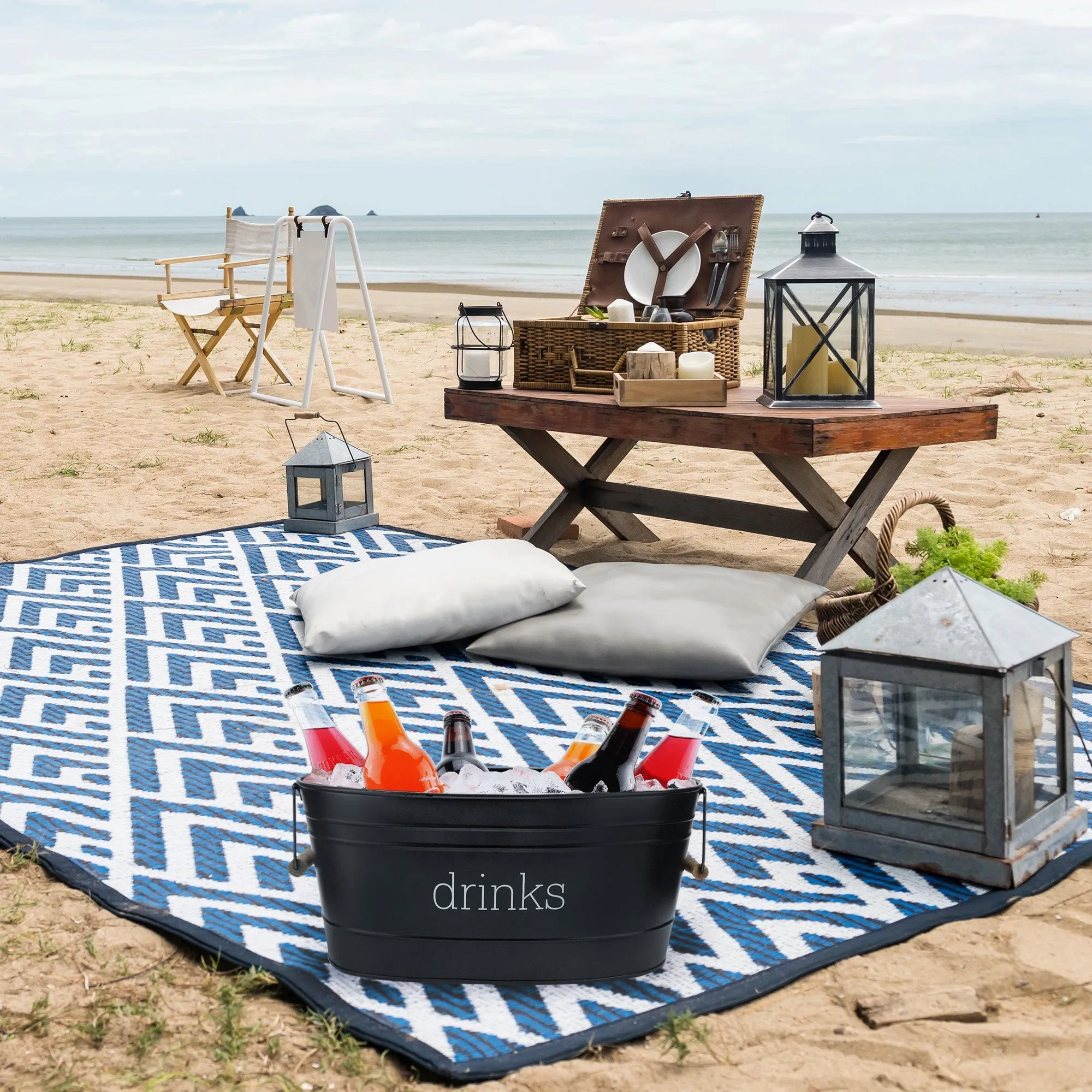 Black Enamelware Drinks Tub (Case of 6)