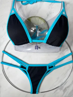 Black with Turquoise Trim Micro Bottom