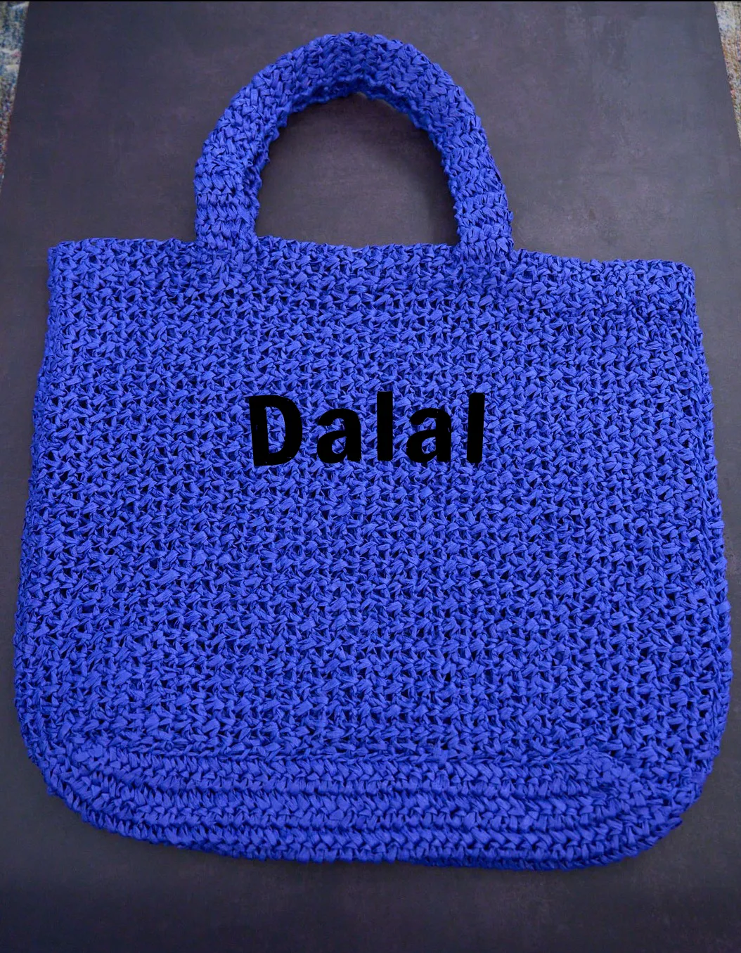 Blue Personalized Large Tote Bag