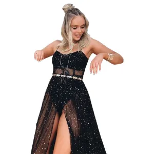 Boho Mesh Cover-Up Maxi Dress