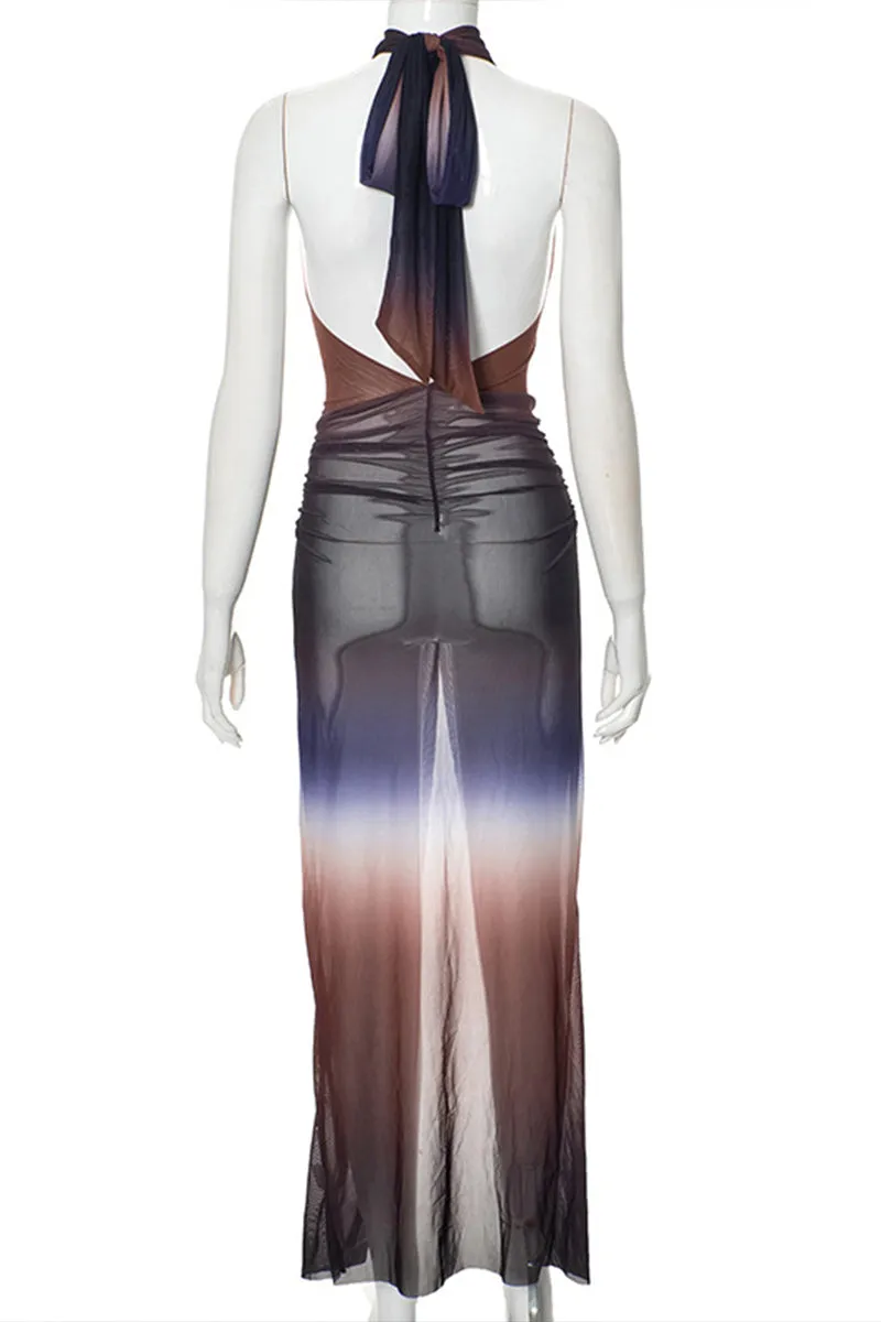 BS3331 Tie Dye Sheer Dress