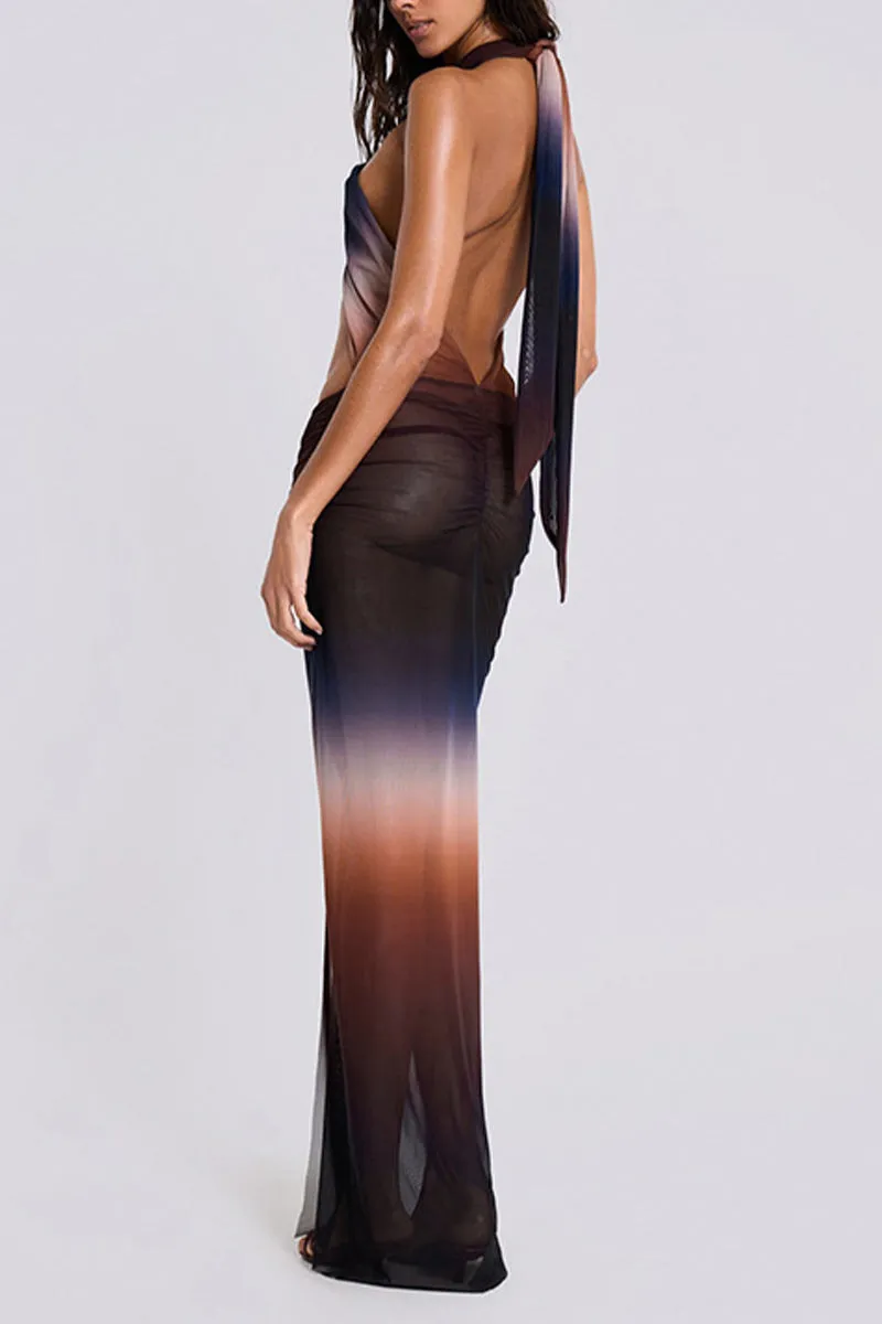 BS3331 Tie Dye Sheer Dress
