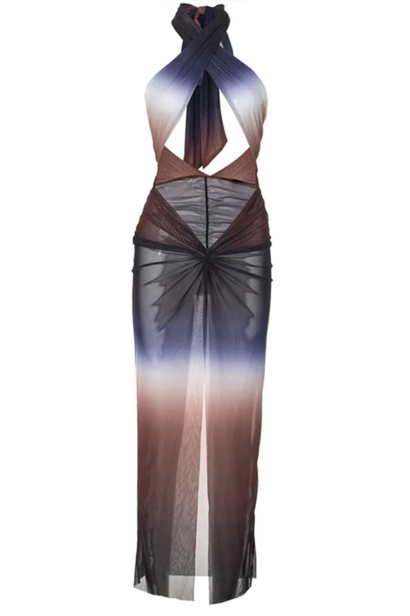BS3331 Tie Dye Sheer Dress