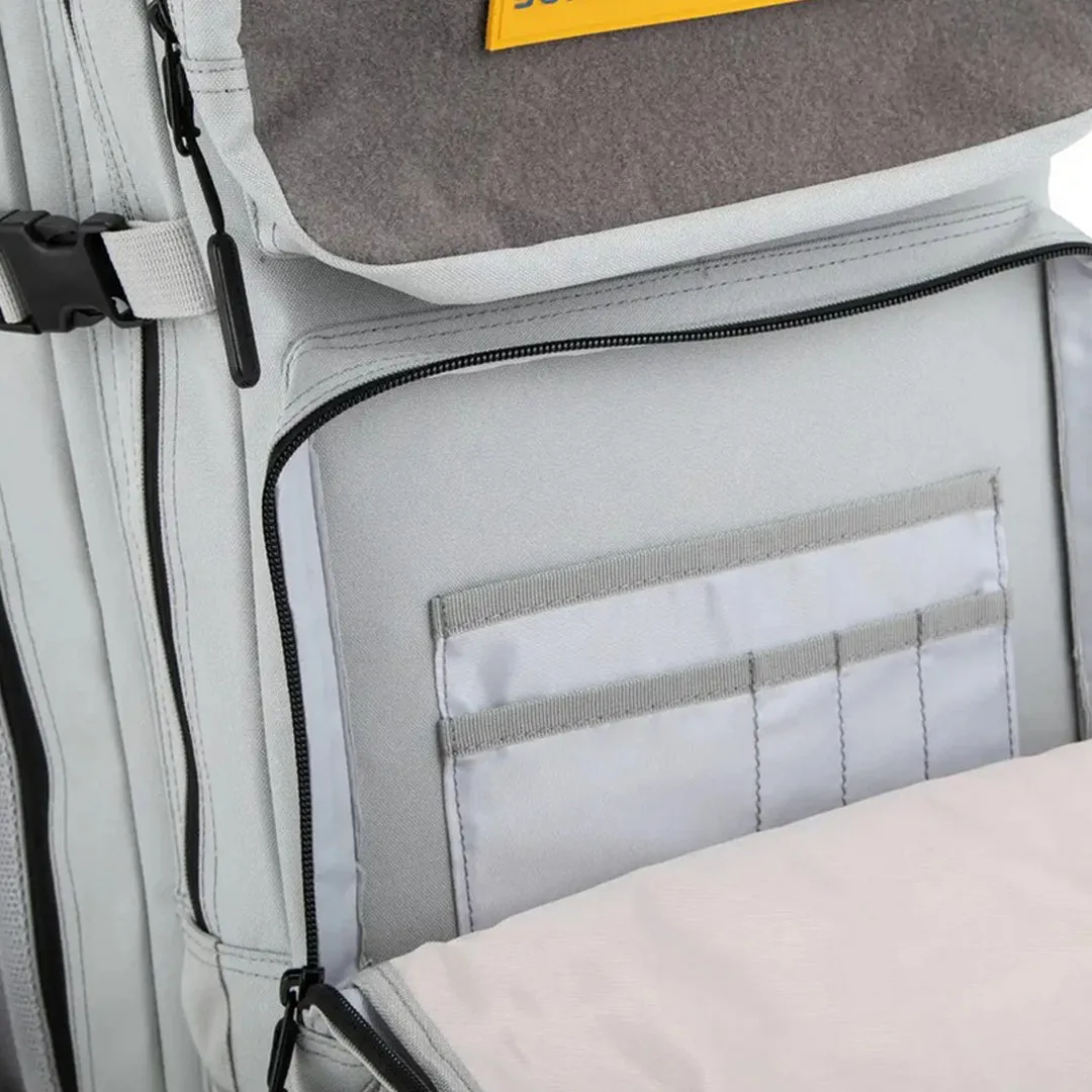 Built for Athletes - Gym Backpack - 45L (Large) - Grey & Yellow