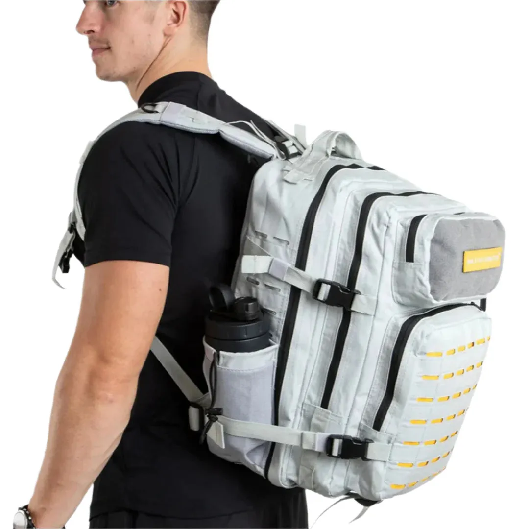 Built for Athletes - Gym Backpack - 45L (Large) - Grey & Yellow