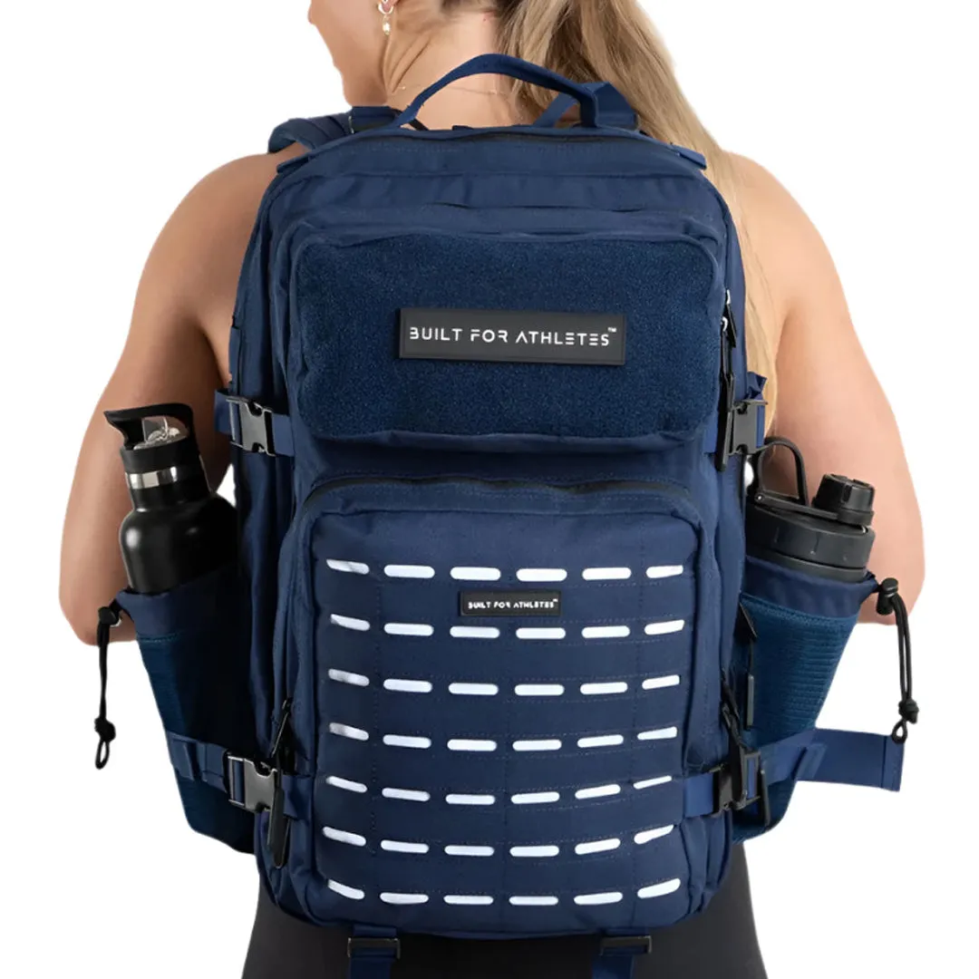 Built for Athletes - Gym Backpack - 45L (Large) - Navy & White
