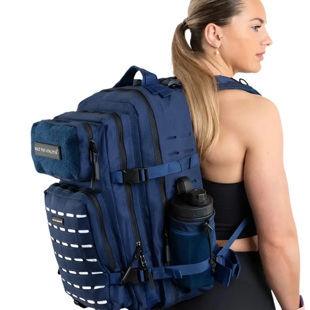 Built for Athletes - Gym Backpack - 45L (Large) - Navy & White