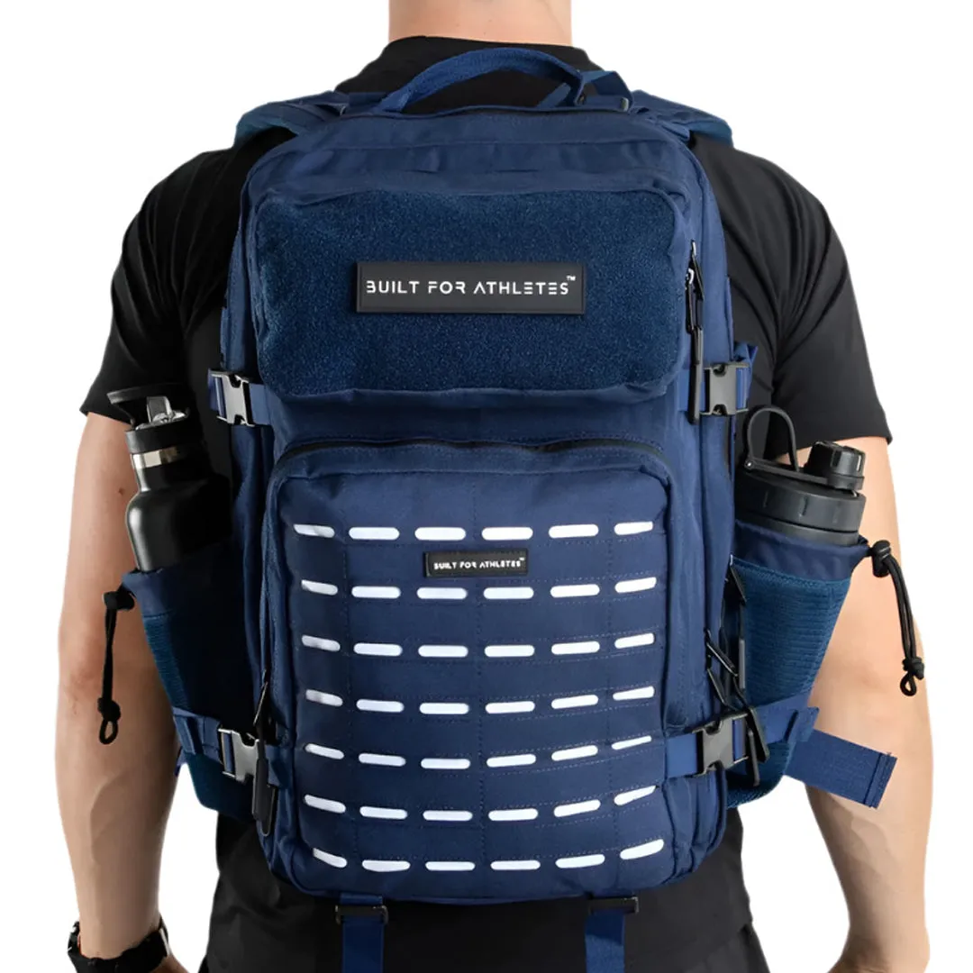 Built for Athletes - Gym Backpack - 45L (Large) - Navy & White