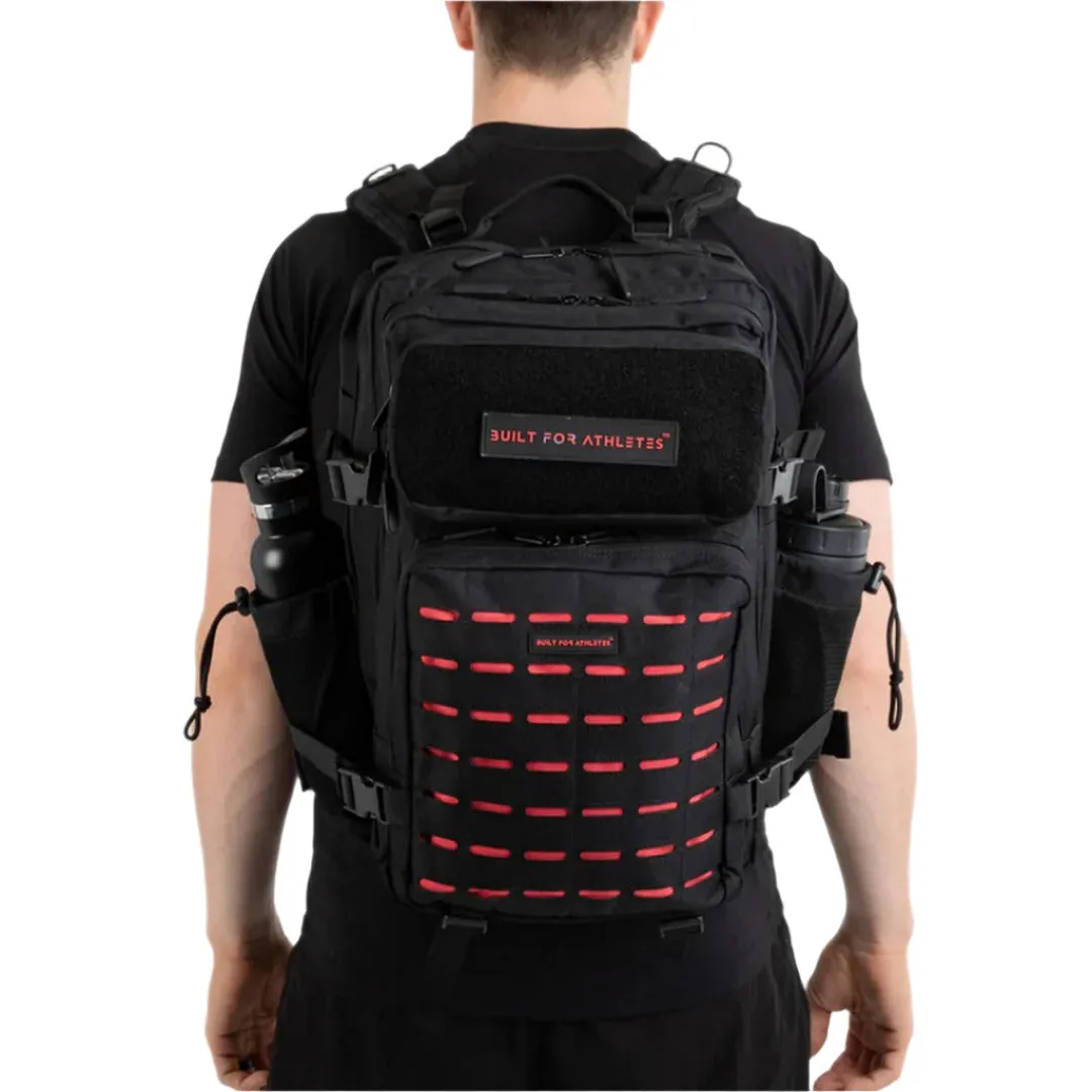 Built for Athletes - Gym Backpack - 45L (Large) - Red & Black