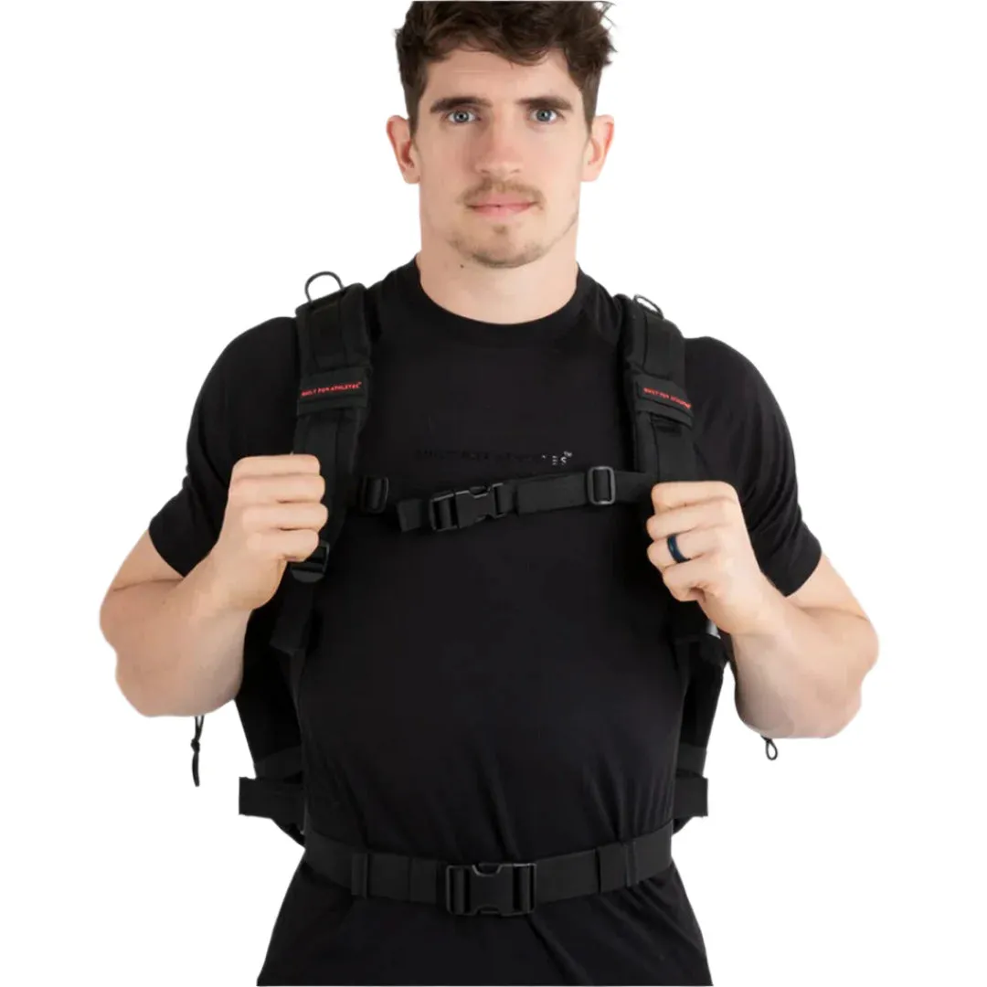 Built for Athletes - Gym Backpack - 45L (Large) - Red & Black