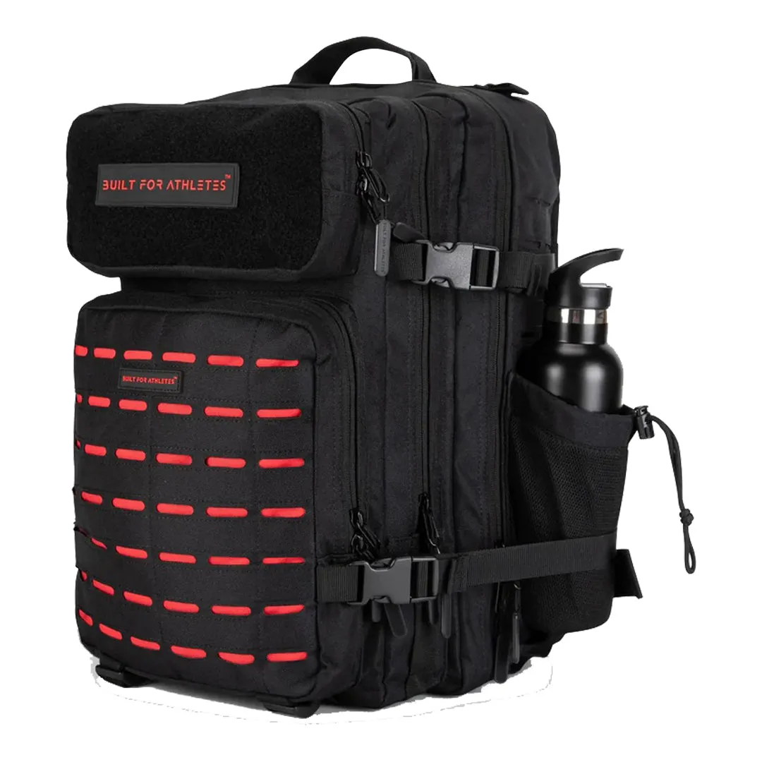 Built for Athletes - Gym Backpack - 45L (Large) - Red & Black