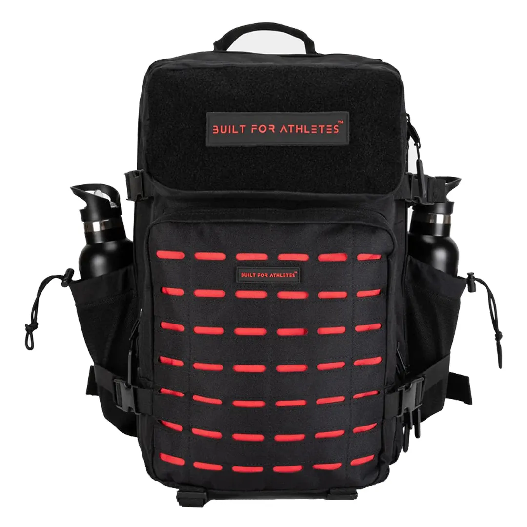 Built for Athletes - Gym Backpack - 45L (Large) - Red & Black