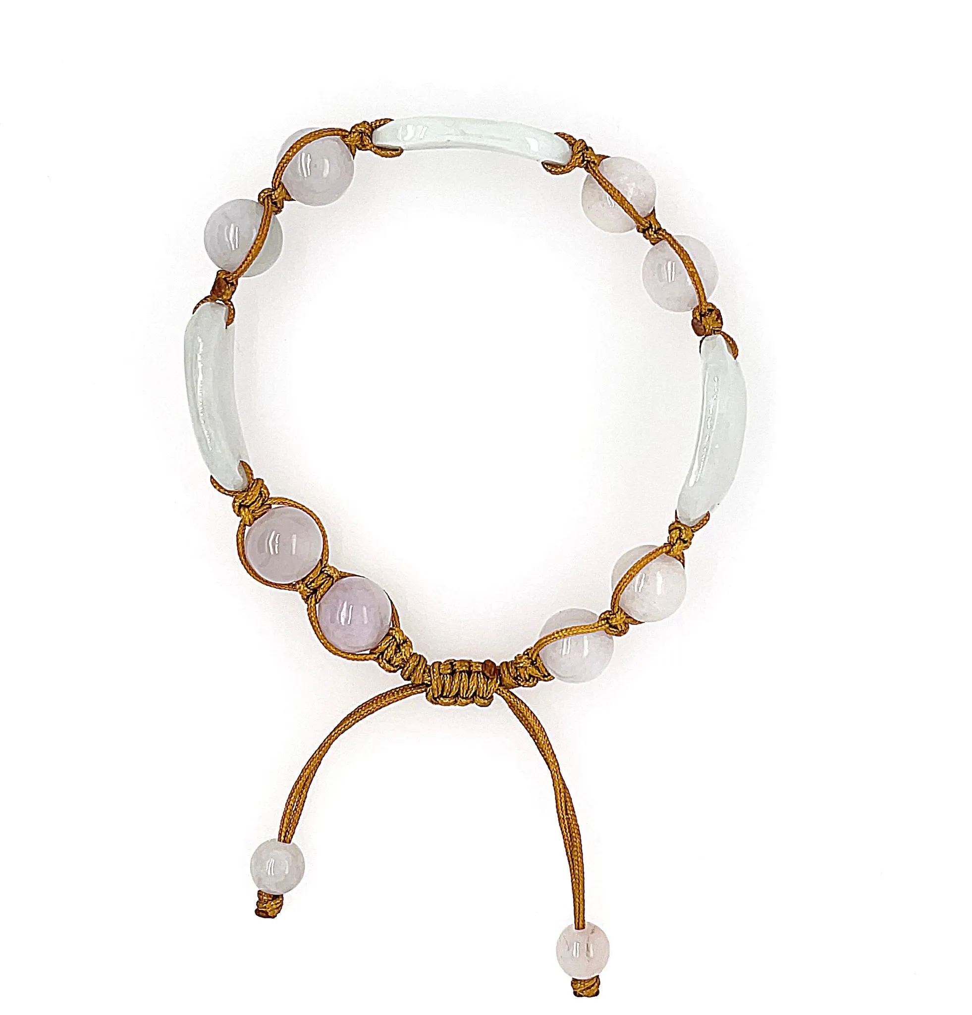 Burmese Jadeite Multiple Bridges Silk Bracelet