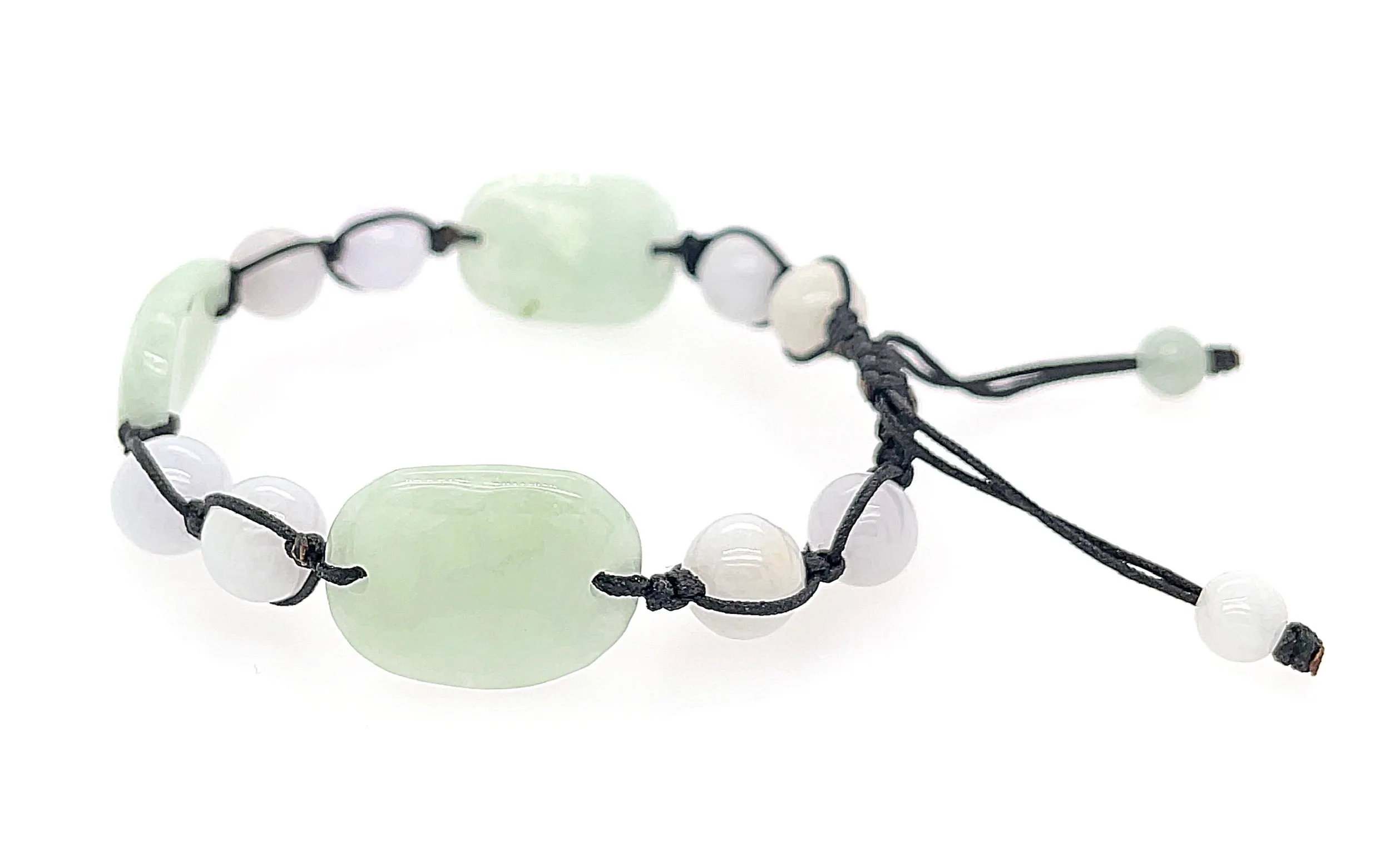 Burmese Jadeite Multiple Bridges Silk Bracelet