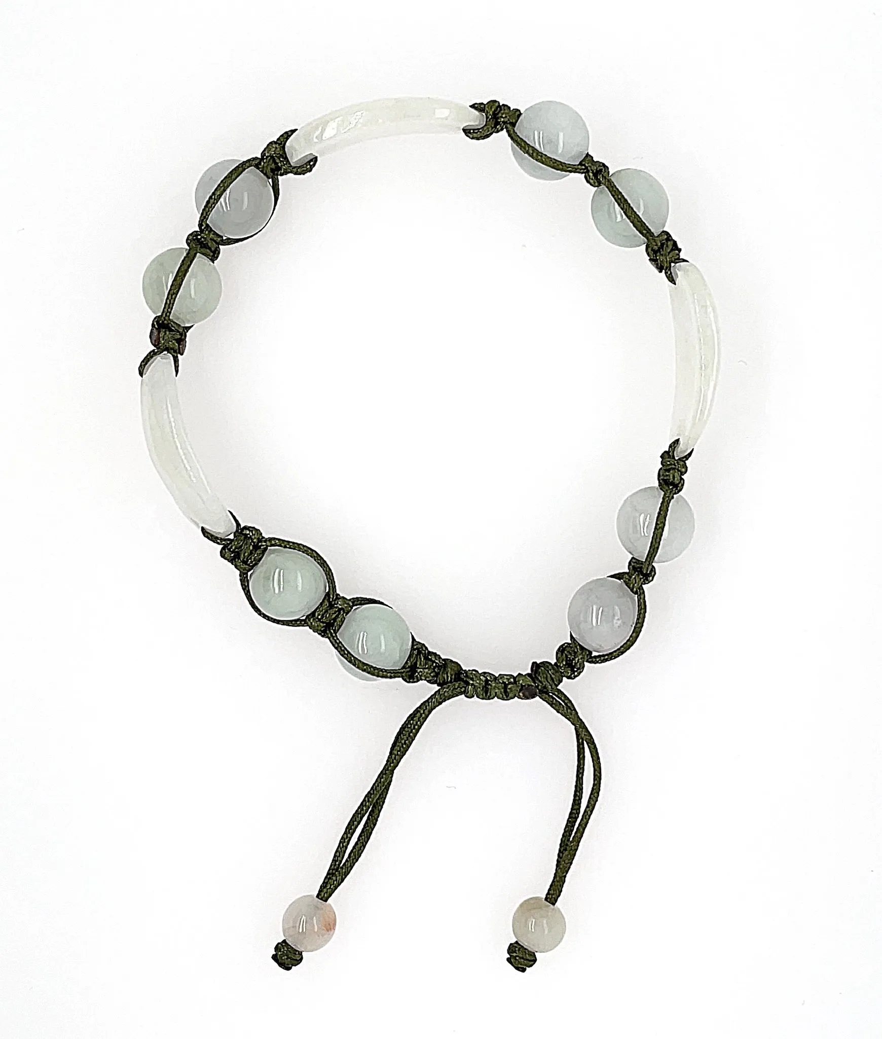 Burmese Jadeite Multiple Bridges Silk Bracelet