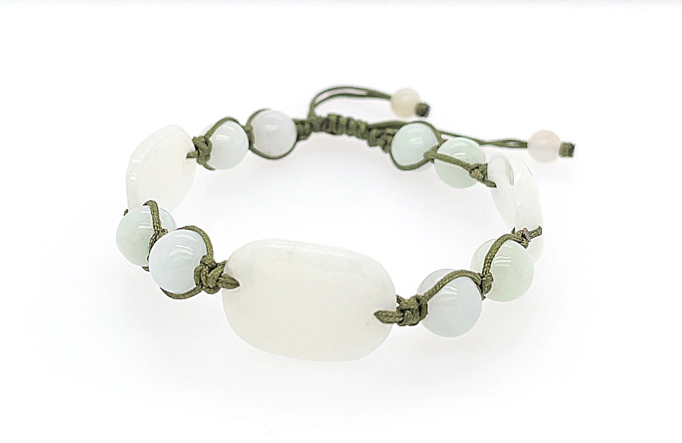 Burmese Jadeite Multiple Bridges Silk Bracelet