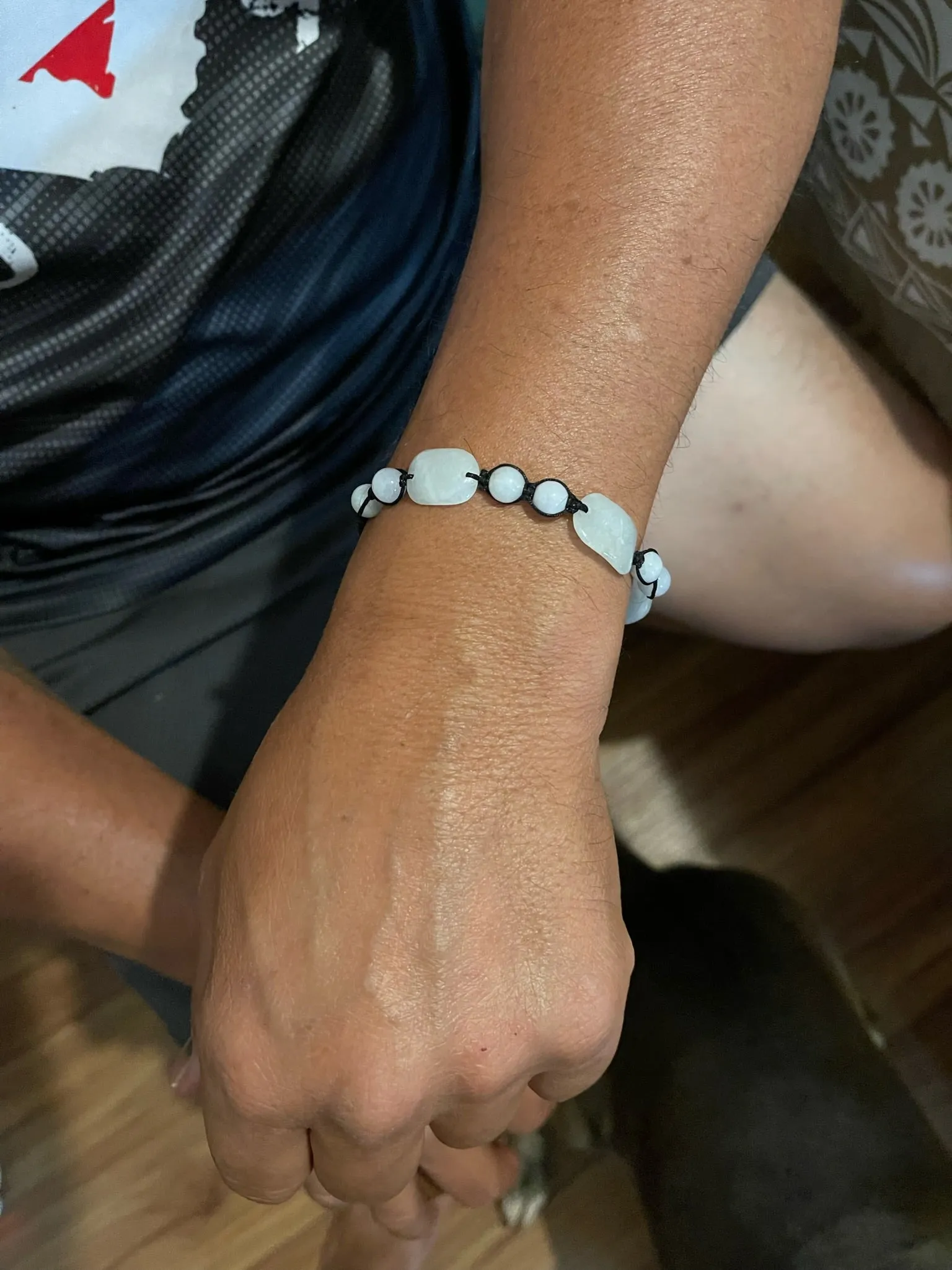 Burmese Jadeite Multiple Bridges Silk Bracelet