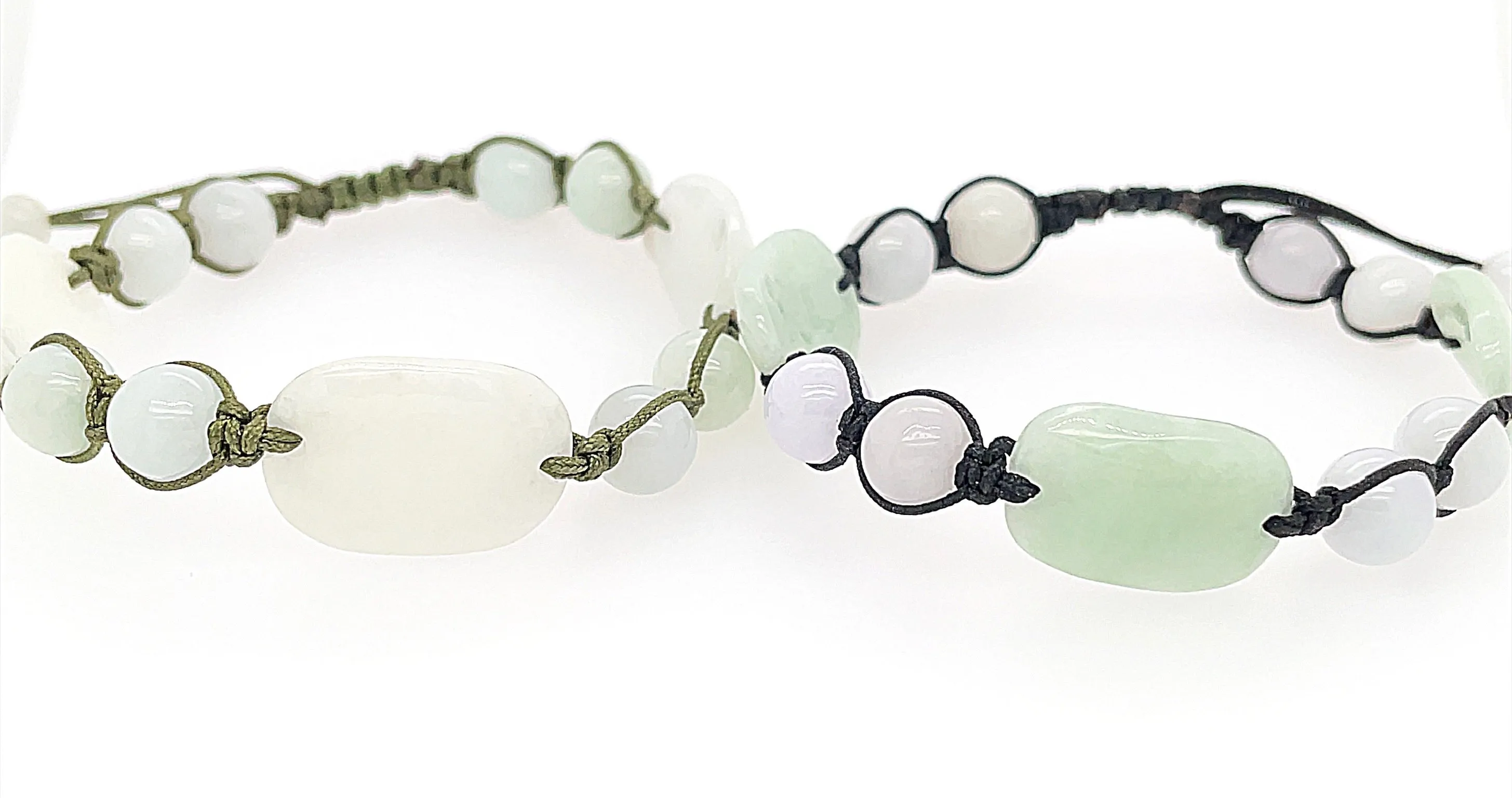 Burmese Jadeite Multiple Bridges Silk Bracelet