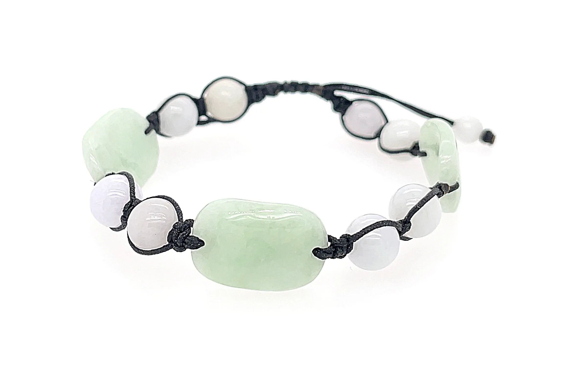 Burmese Jadeite Multiple Bridges Silk Bracelet