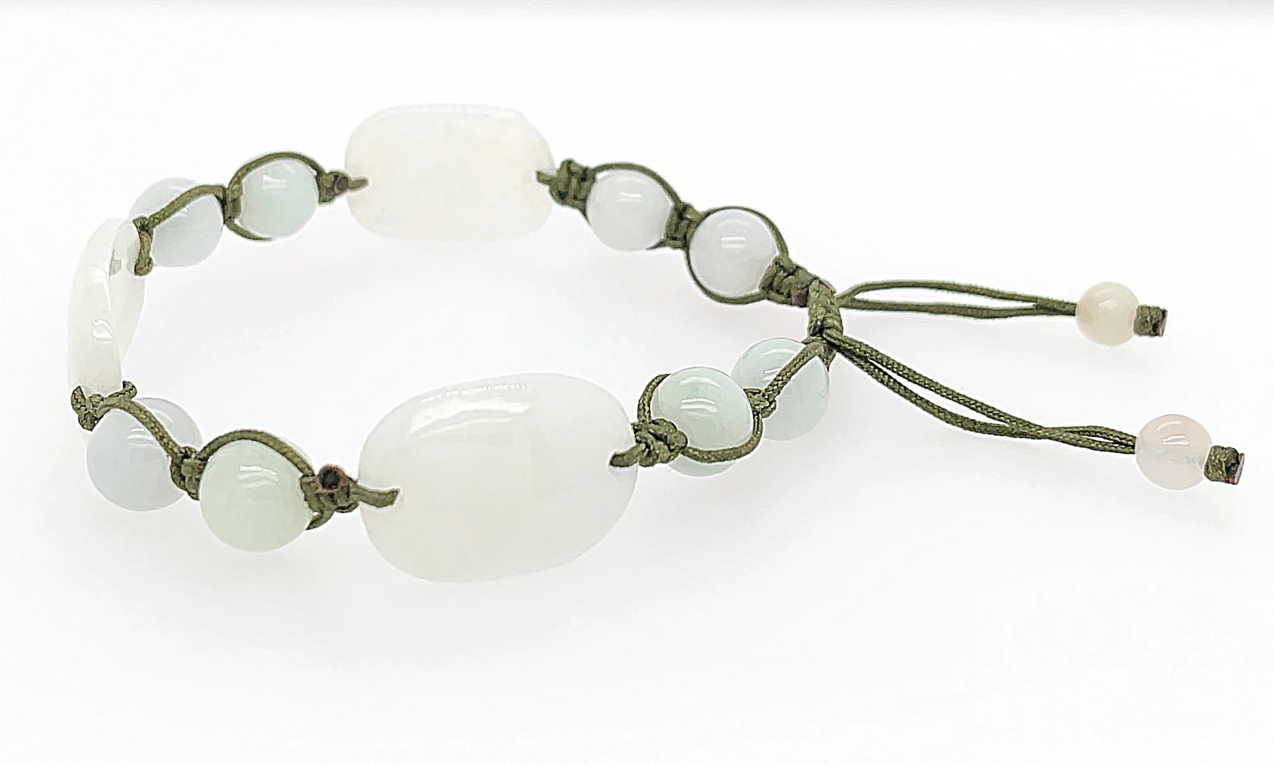 Burmese Jadeite Multiple Bridges Silk Bracelet