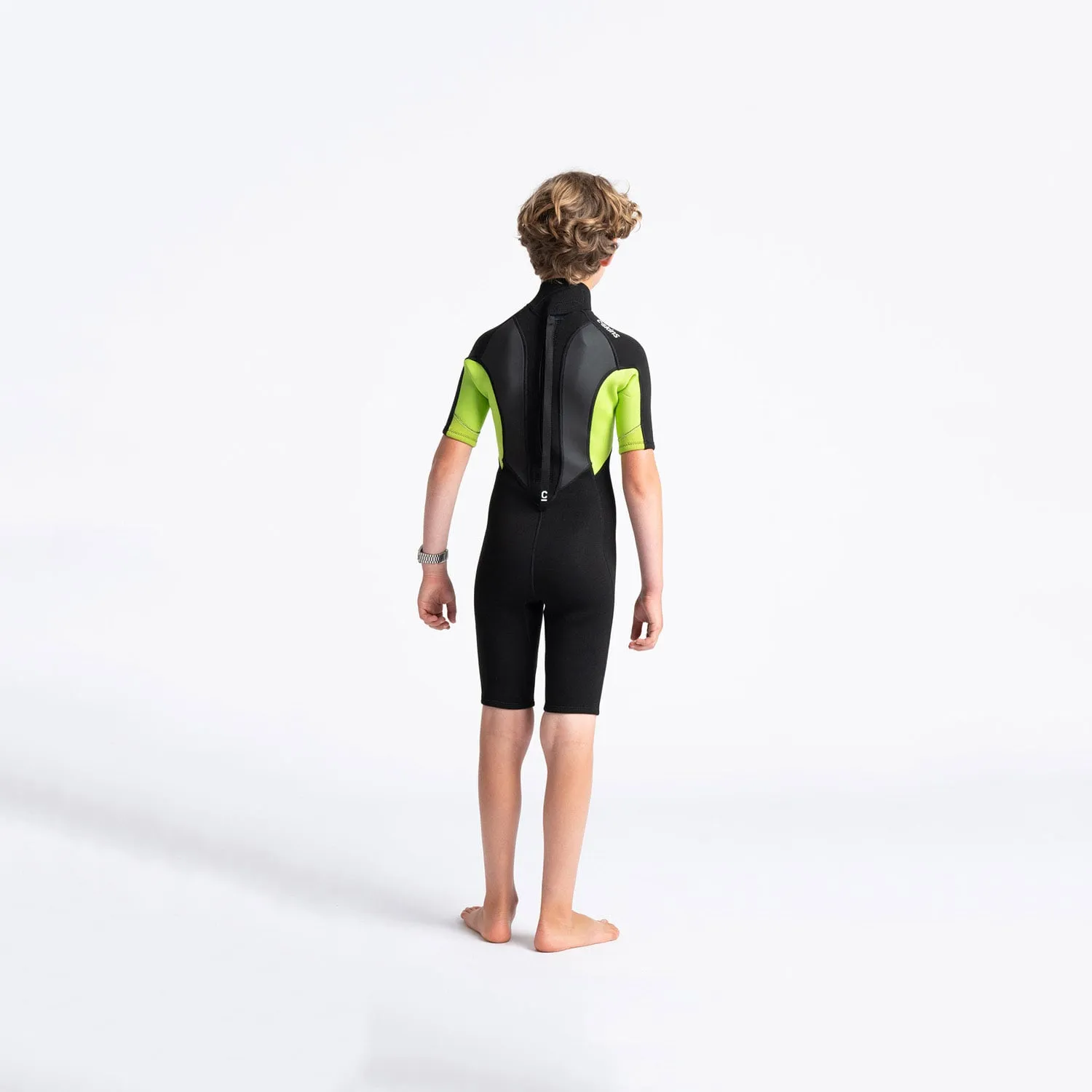 C-Skins Element 3/2 Back Zip Junior Shorty - Black/Lime