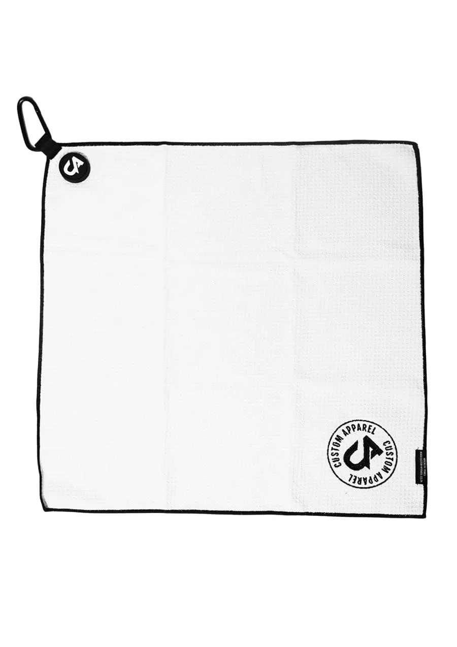 CA Magnetic Waffle Golf Towels | White
