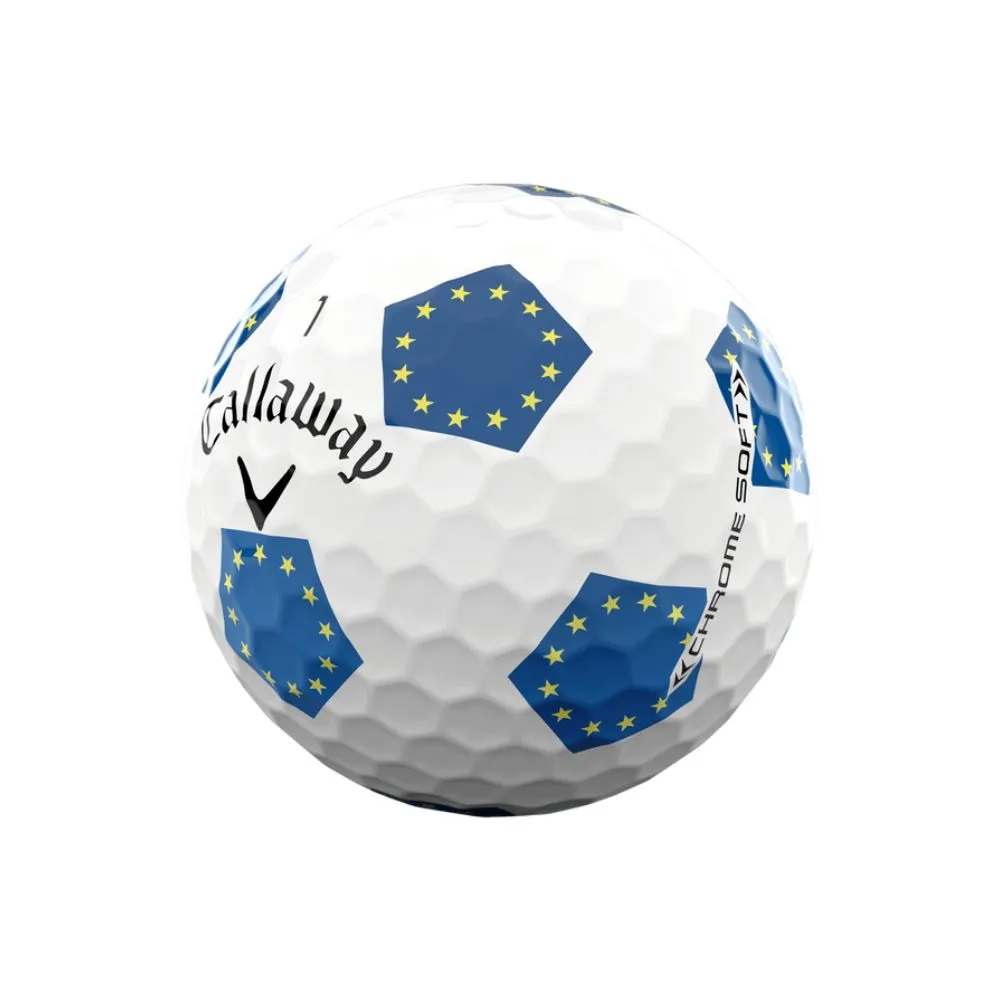 Callaway Chrome Soft Truvis Team EUROPE Golf Balls - Limited Edition