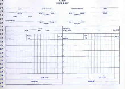 Cam Golf Easy Writer Golf Scorebook