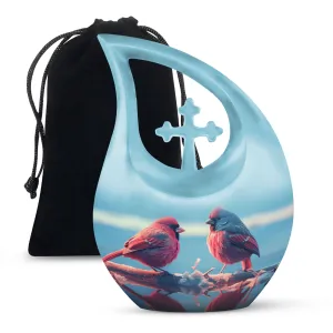 Cardinal Bird Urn - Personalized, Beautiful & Memorial Urn