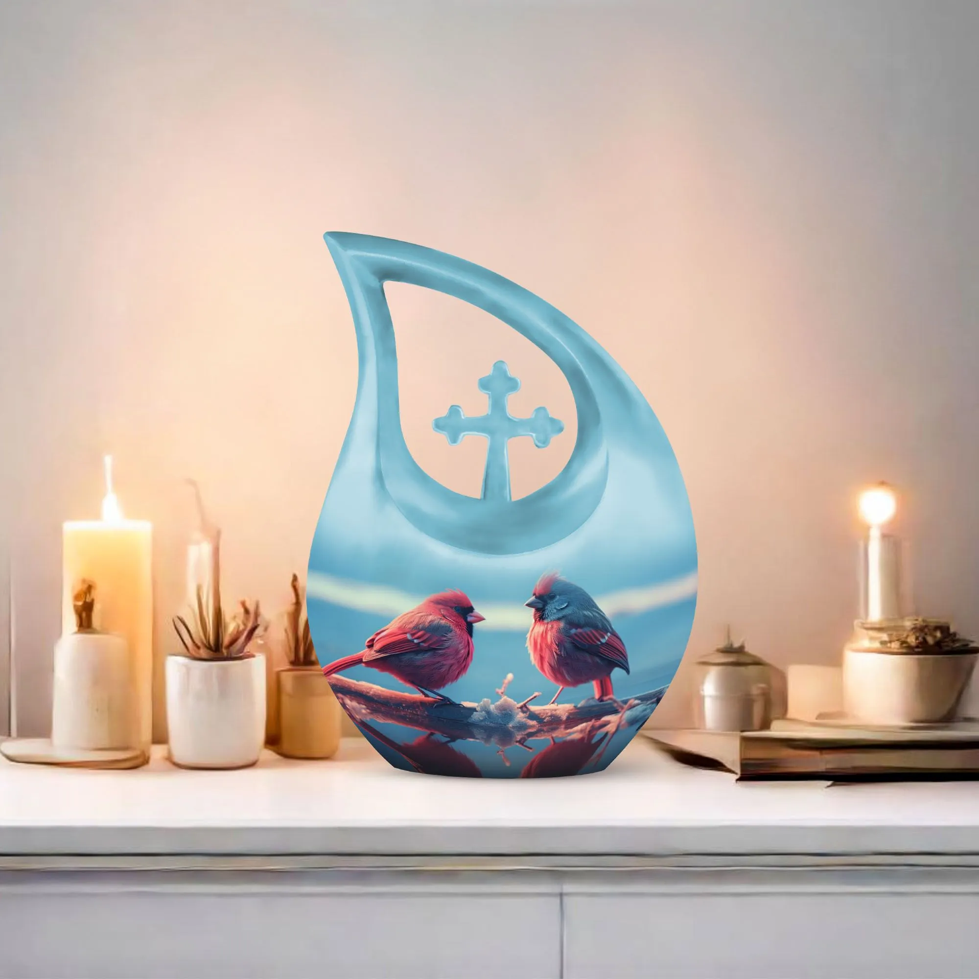 Cardinal Bird Urn - Personalized, Beautiful & Memorial Urn