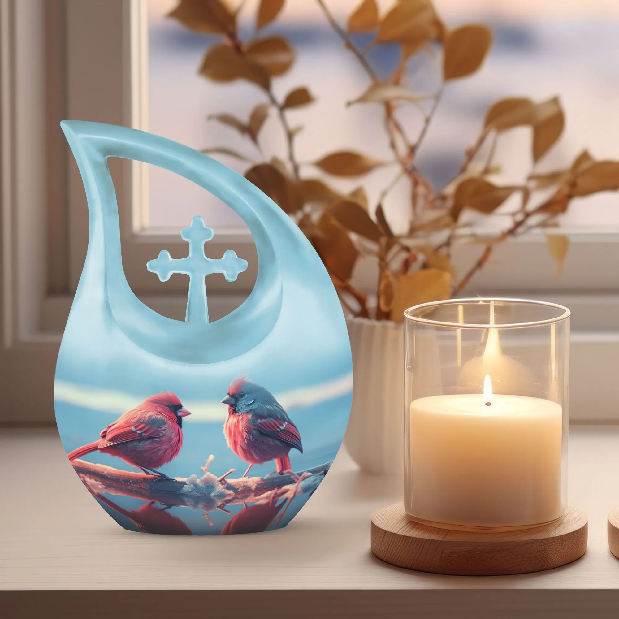 Cardinal Bird Urn - Personalized, Beautiful & Memorial Urn