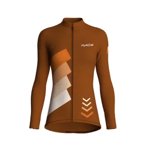 Celestial Grid | Earth Brown Female Long Sleeves Jersey