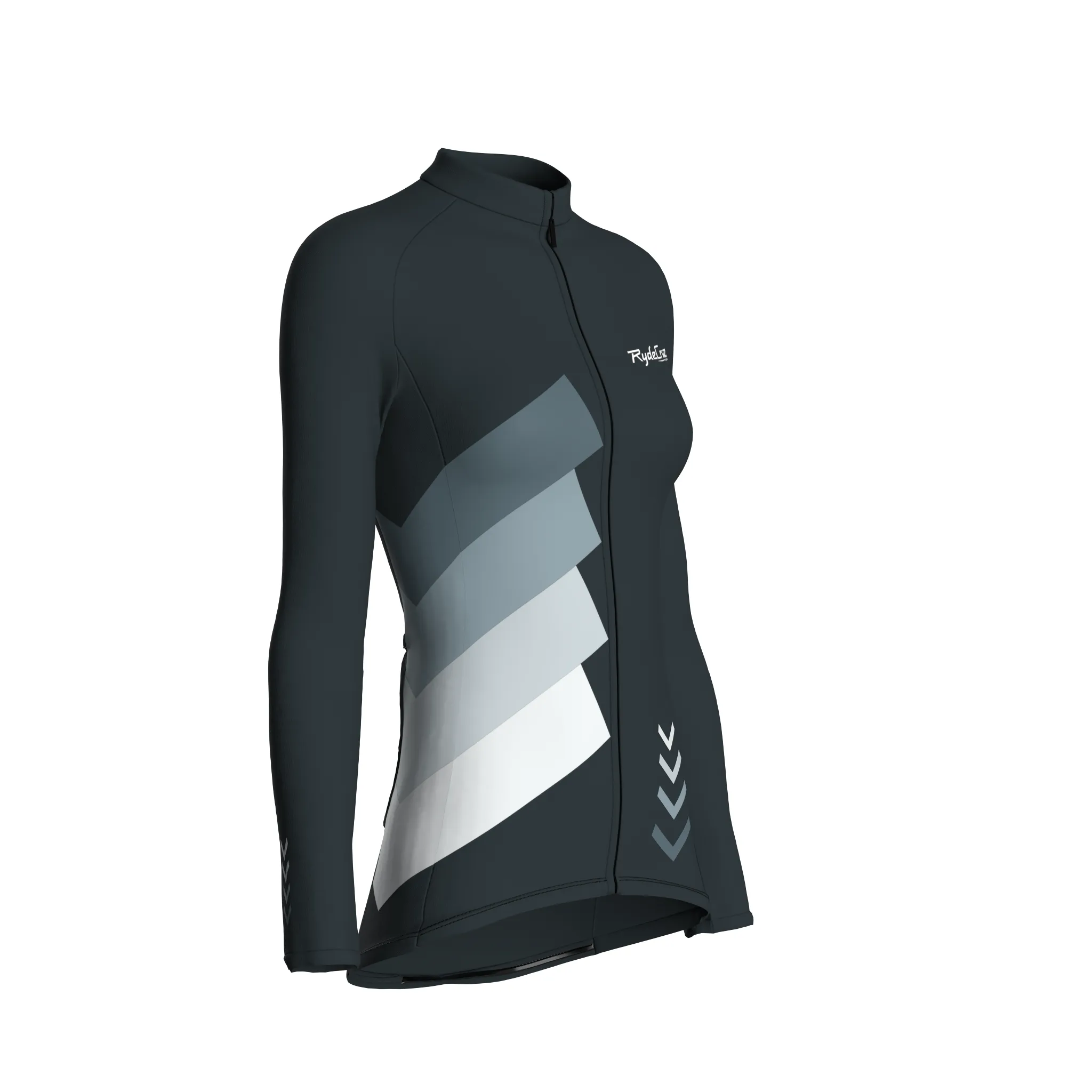 Celestial Grid | Gunmetal Gray Female Long Sleeves Jersey