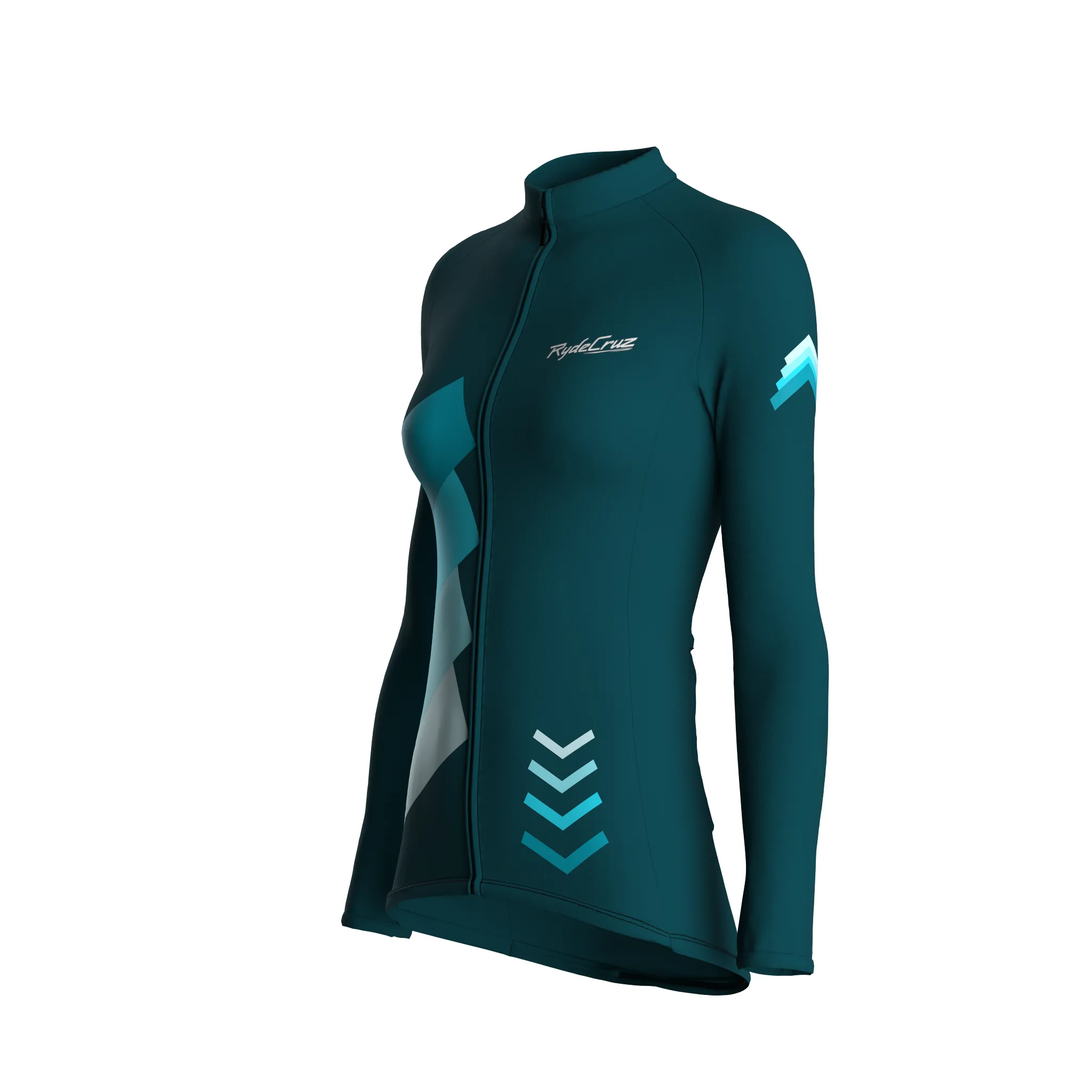 Celestial Grid | Midnight Green Female Long Sleeves Jersey