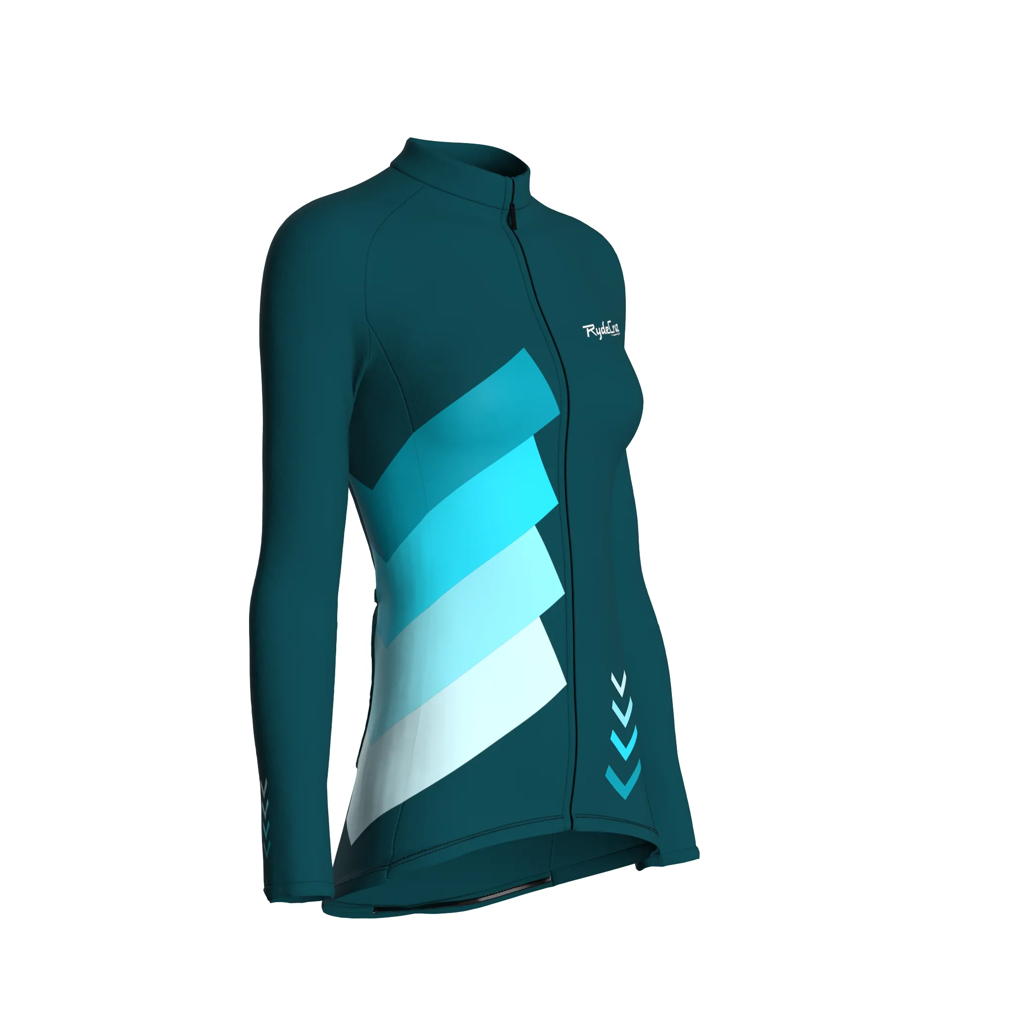 Celestial Grid | Midnight Green Female Long Sleeves Jersey