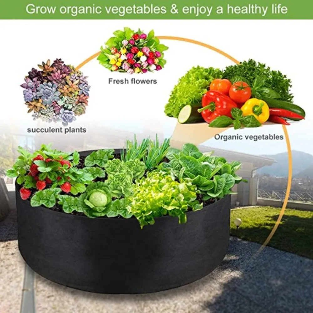 Circular Fabric Growing Bags for Plants, Flowers and Vegetables