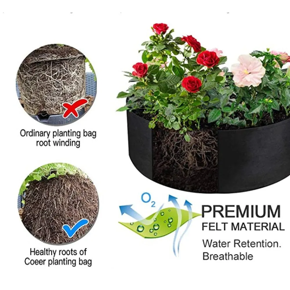 Circular Fabric Growing Bags for Plants, Flowers and Vegetables