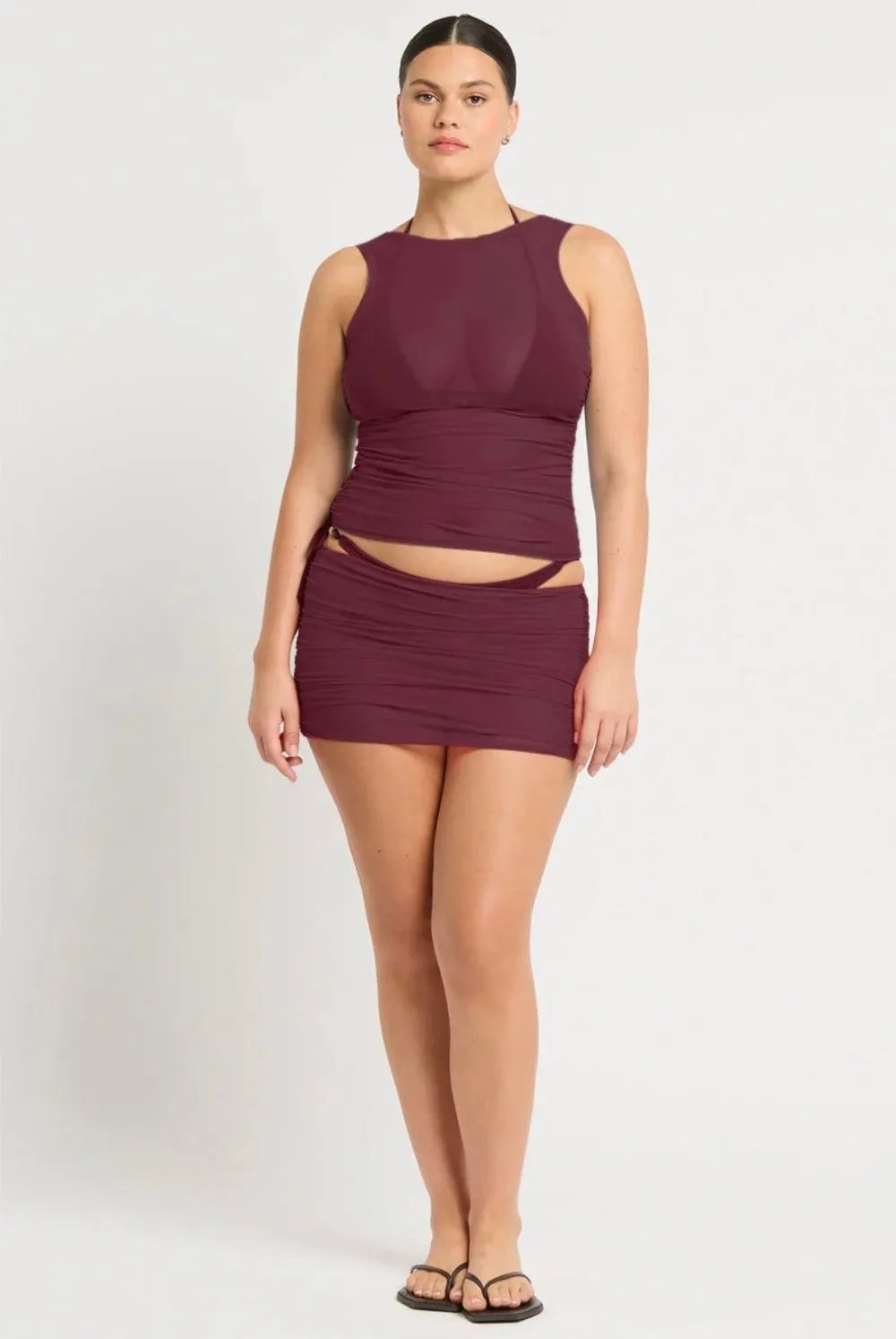 Claudia Tank Top Amaranth Mesh