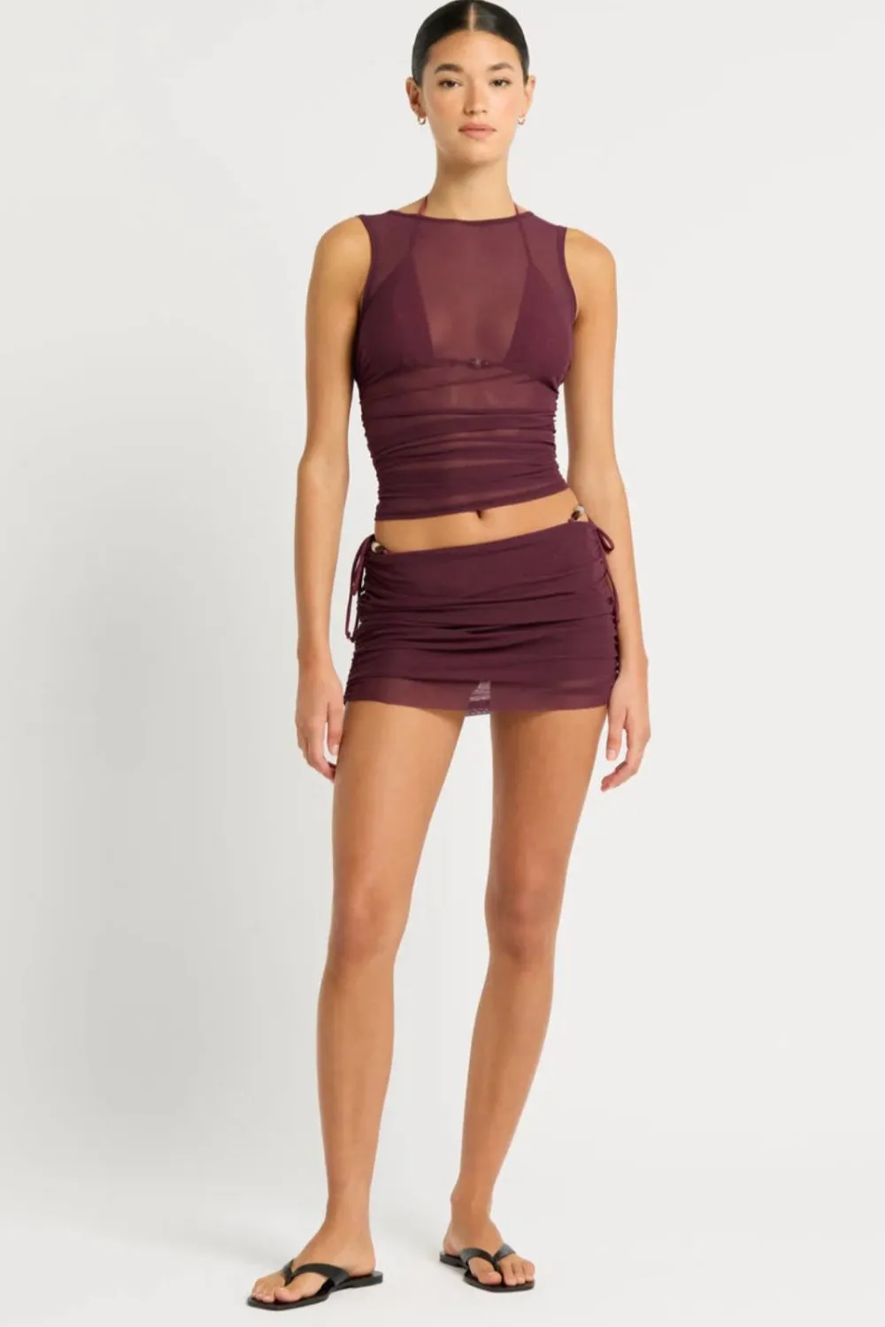 Claudia Tank Top Amaranth Mesh