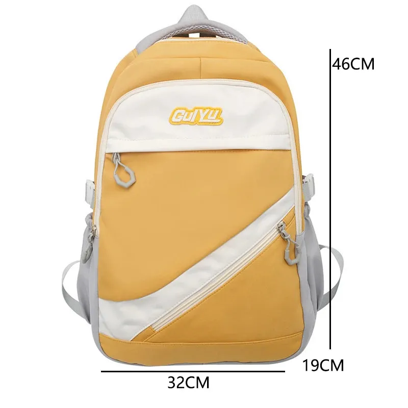 College Student Backpacks Women High School Bag for Girls Boys Teenagers Nylon Casual Large Capacity Bookbag