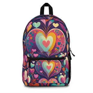Colorful Hearts Premium Backpack