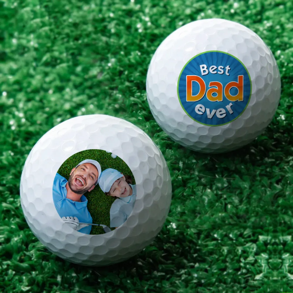 Custom Best Dad Ever Golf Ball