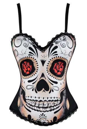 Day of the dead skull corset