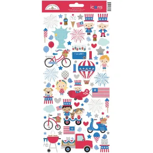 Doodlebug - Hometown USA Collection - Icons Stickers / 8530