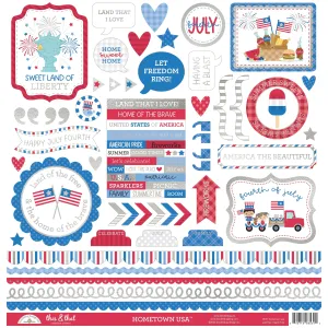 Doodlebug - Hometown USA Collection - This & That Stickers / 8531