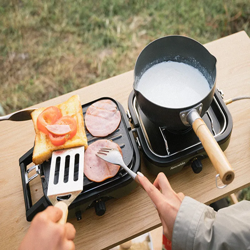 Double Fire Folding Gas Stove For Outdoor Portable Picnic