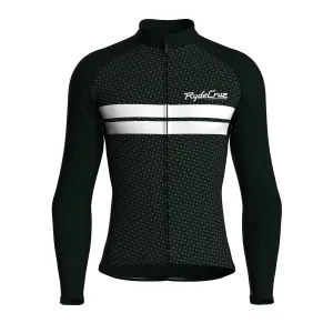 Dual Stripe Dynamics | Dark Green Male Long Sleeves Jersey