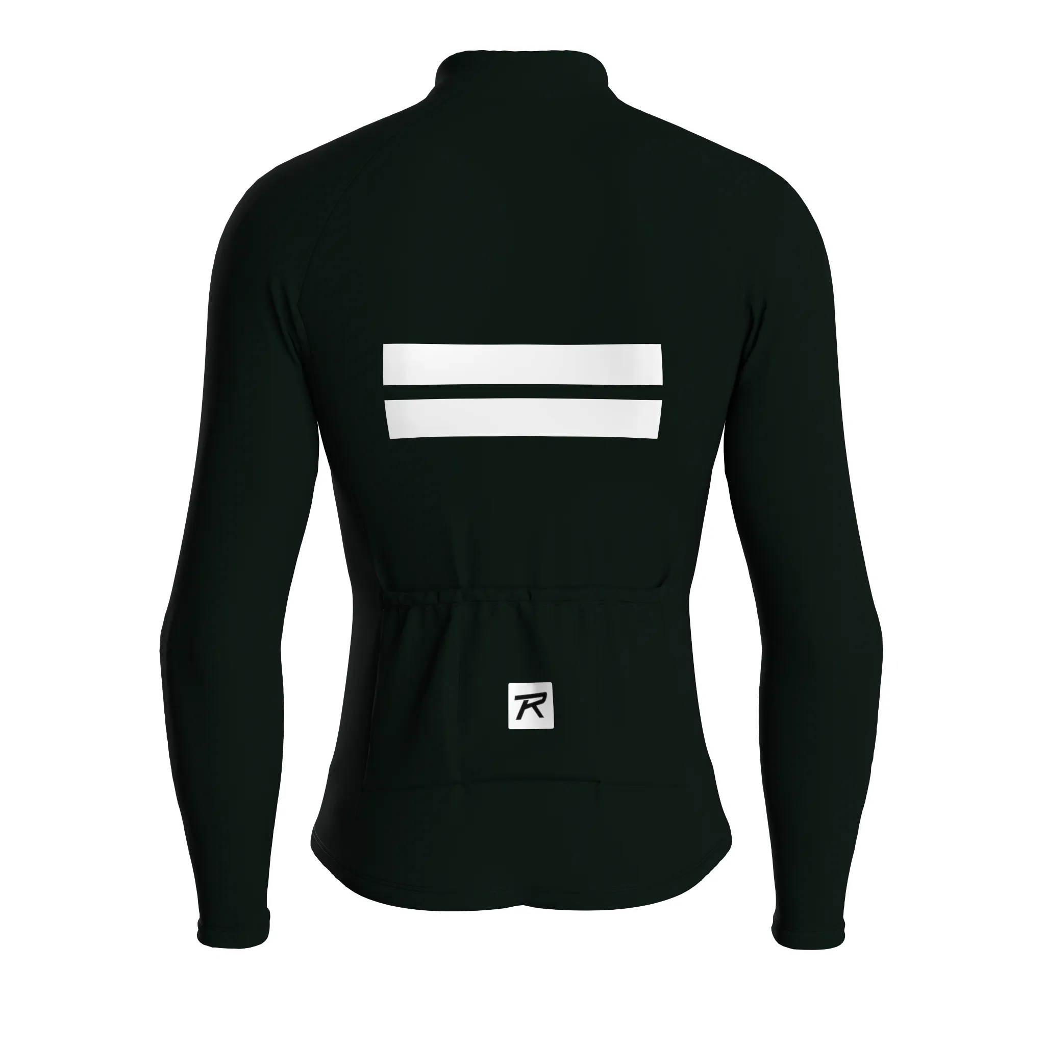 Dual Stripe Dynamics | Dark Green Male Long Sleeves Jersey